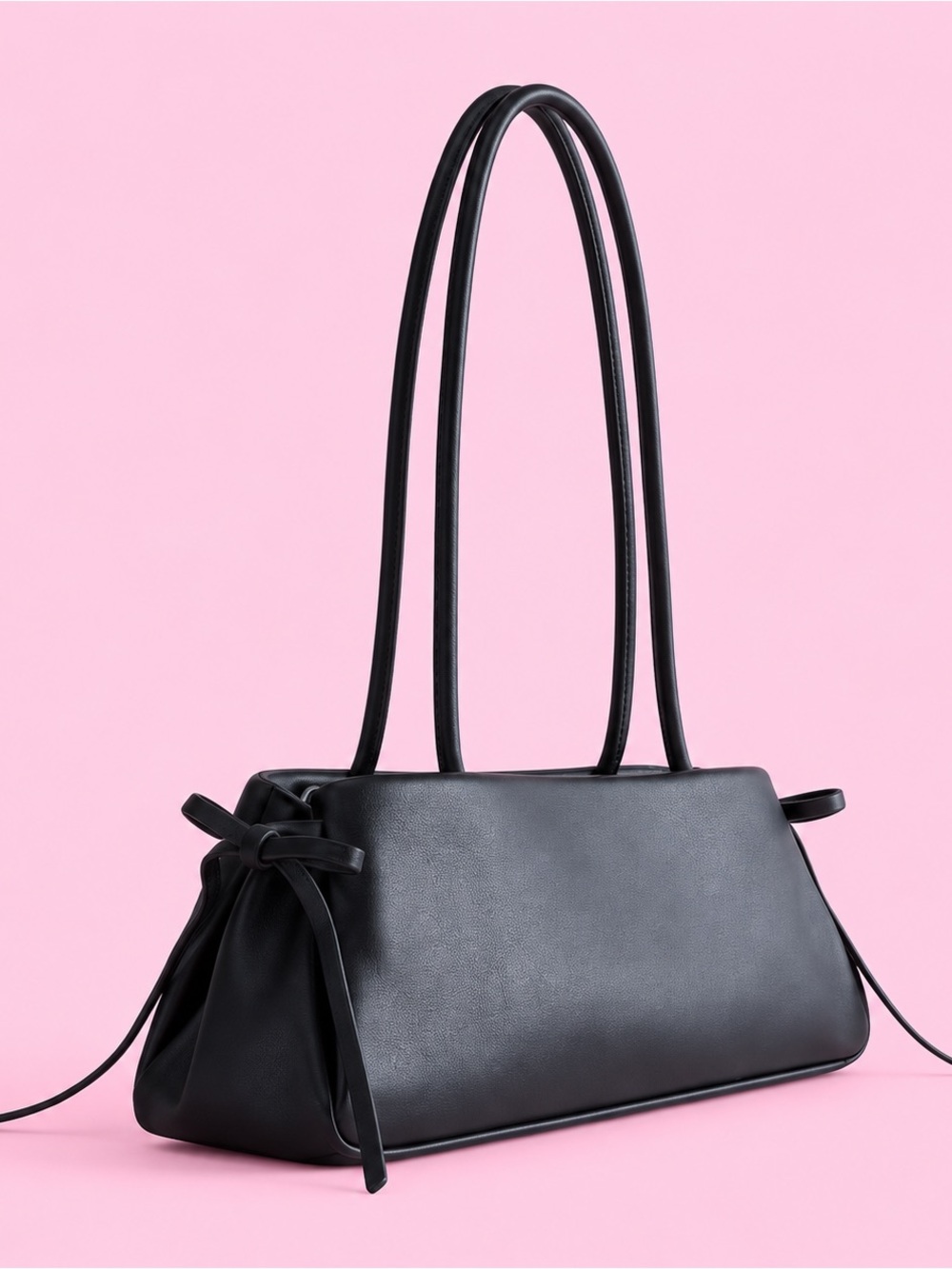 Madison West Black Bow Shoulder Bag